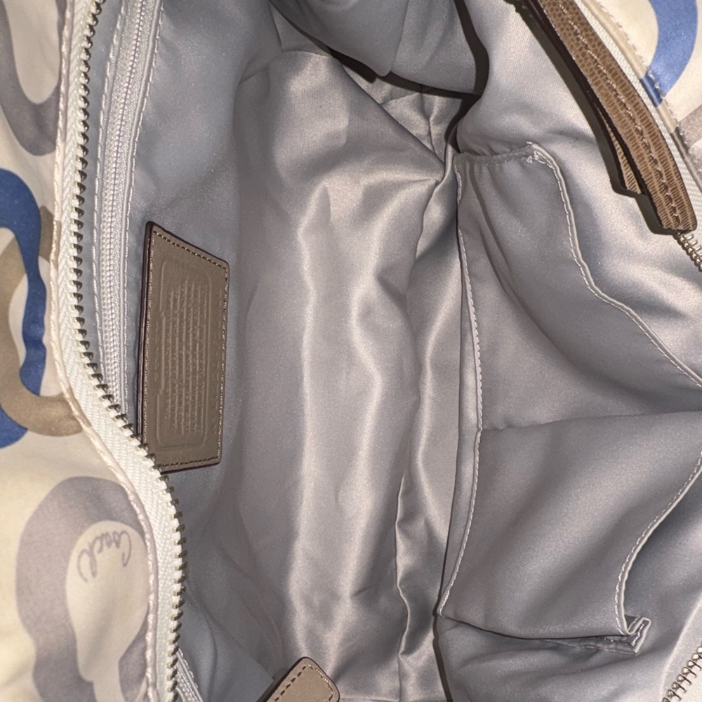 Coach‎ Blue and Brown Patterned Shoulder Bag - Picture 2 of 5